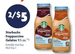 Family Dollar Starbucks Frappuccino Gelatos offer
