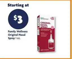 Family Dollar Family Wellness Original Nasal Spray offer