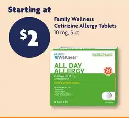 Family Dollar Family Wellness Cetirizine Allergy Tablets offer