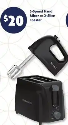 Family Dollar 5-Speed Hand Mixer or 2-Slice Toaster offer