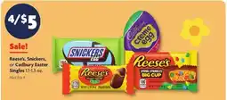 Family Dollar Reese's, Snickers, or Cadbury Easter Singles offer