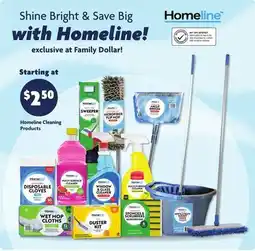 Family Dollar Homeline Cleaning Products offer