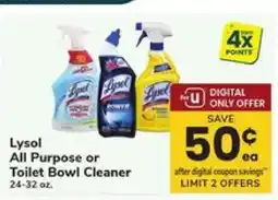 Safeway Lysol All Purpose or Toilet Bowl Cleaner offer