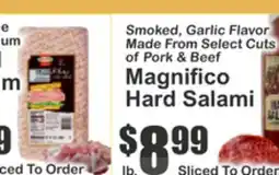 Key Food Smoked, Garlic Flavor Made From Select Cuts of Pork & Beef Magnifico Hard Salami offer