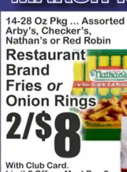 Key Food Restaurant Brand Fries or Onion Rings offer