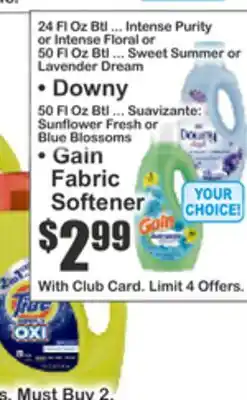 Key Food • True Timber • OXI • Downy • Gain Fabric Softener offer