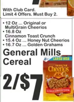 Key Food General Mills Cereal offer