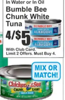 Key Food Bumble Bee Chunk White Tuna offer