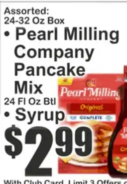 Key Food • Pearl Milling Company Pancake Mix • Syrup offer