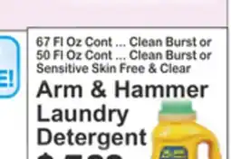 Key Food Arm & Hammer Laundry Detergent offer