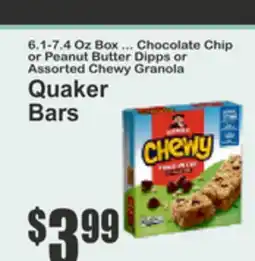 Key Food 6.1-7.4 Oz Box ... Chocolate Chip or Peanut Butter Dipps or Assorted Chewy Granola offer