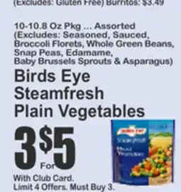 Key Food Birds Eye Steamfresh Plain Veggie offer