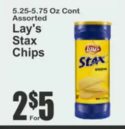 Key Food Assorted Lay's Stax Chips offer