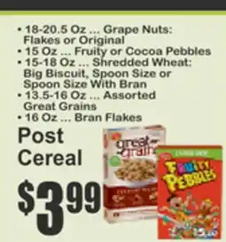 Key Food Post Cereal offer