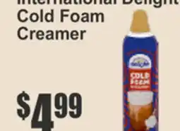 Key Food International Delight Cold Foam Creamer offer