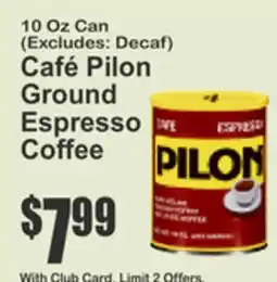 Key Food Café Pilon Ground Espresso Coffee offer