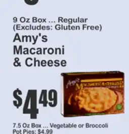 Key Food Amy's Macaroni & Cheese 5 Oz Box ... Regular Excludes: Gluten Free) offer