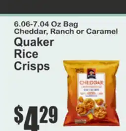 Key Food Quaker Rice Crisps | Pringles Mingles Snacks offer