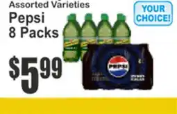 Key Food Assorted Varieties Pepsi 8 Packs offer