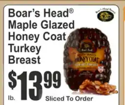 Key Food Boar's Head Maple Glazed Honey Cure Turkey Breast offer