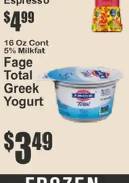 Key Food Fage Total Greek Yogurt offer