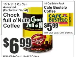 Key Food Chock full o'Nuts Coffee offer