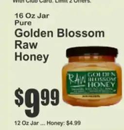 Key Food 16 Oz Jar Pure Golden Blossom Raw Honey offer