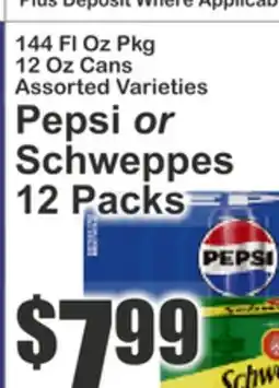 Key Food Pepsi or Schweppes offer