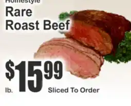 Key Food Homestyle Rare Roast Beef offer