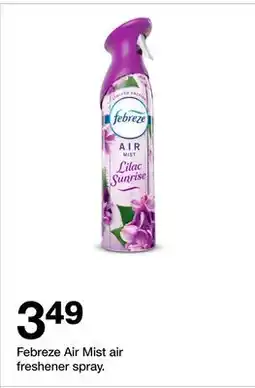 Target Febreze Air Mist air freshener spray offer