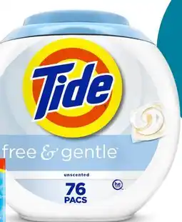 Target Tide 76-ct. free & gentle laundry detergent pacs offer