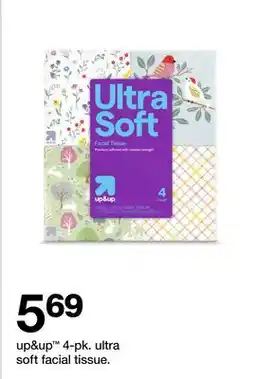 Target up&up 4-pk. ultra soft facial tissue offer
