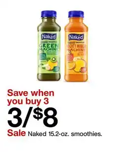 Target Naked 15.2-oz. smoothies offer