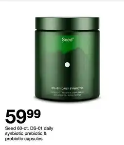 Target Seed 60-ct. DS-01 daily synbiotic prebiotic & probiotic capsules offer