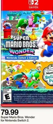 Target Super Mario Bros. Wonder for Nintendo Switch 2 offer