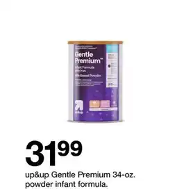 Target up&up Gentle Premium 34-oz powder infant formula offer