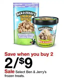 Target Select Ben & Jerry's frozen treats offer