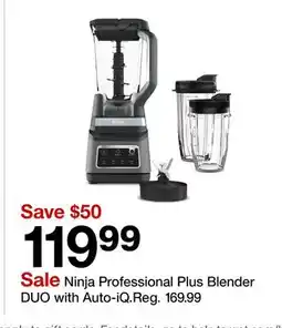 Target Ninja Professional Plus Blender DUO with Auto-iQ offer