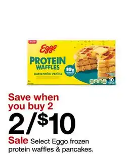 Target Select Eggo frozen protein waffles & pancakes offer