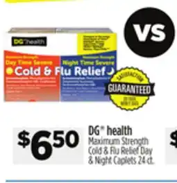 Dollar General DG health Maximum Strength Cold & Flu Relief Day & Night Caplets offer