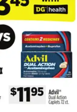 Dollar General Advil Dual Action Caplets offer