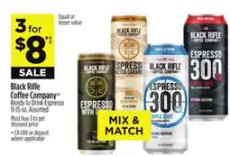 Dollar General Black Rifle Coffee Company Ready to Drink Espresso offer