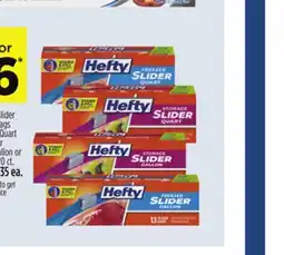 Dollar General Hefty Slider Storage Bags Gallon or Quart or Freezer Gallon or Quart offer