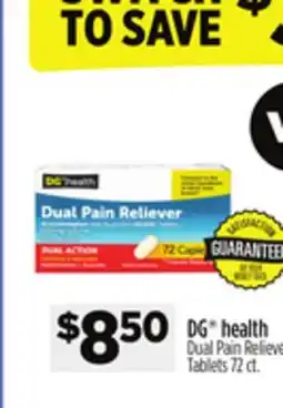 Dollar General DG health Dual Pain Reliever Tablets offer