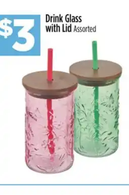 Dollar General Drink Glass with Lid offer
