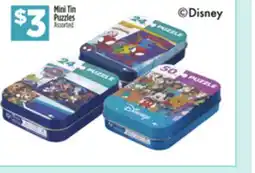 Dollar General Disney Mini Tin Puzzles offer