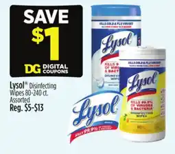 Dollar General Lysol Disinfecting Wipes offer
