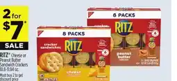 Dollar General RITZ Cheese or Peanut Butter Sandwich Crackers offer