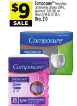 Dollar General Composure Protective Underwear Unisex S/M-L, Womens' S/M-XXL or Men's S/M-XL offer