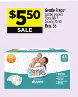 Dollar General Gentle Steps Jumbo Diapers offer